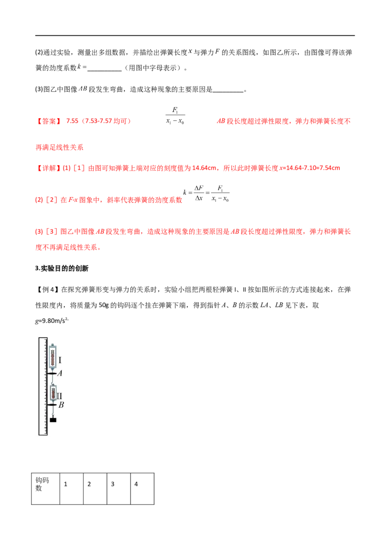 专题12探究弹簧弹力与形变量的关系（解析版）_4.2025物理总复习_2023年新高复习资料_一轮复习_2023届高三物理一轮复习多维度导学与分层专练
