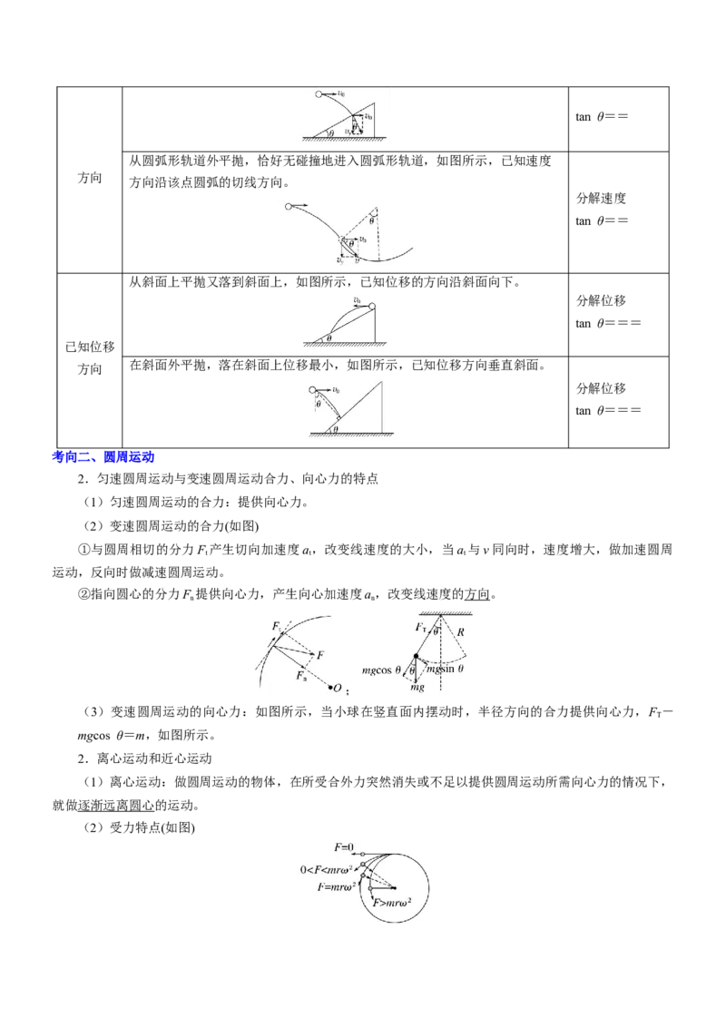押江苏卷5题抛体运动圆周运动（解析版）_4.2025物理总复习_2024年新高考资料_5.2024三轮冲刺_备战2024年高考物理临考题号押题（江苏卷）322751514
