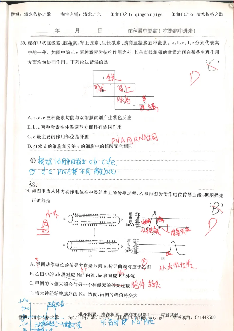 4.衡水中学高考积累与改错_高二生物（第2本）_78页_高中衡水学霸笔记_高中全部赠品_错题集高中九科_生物积累与改错
