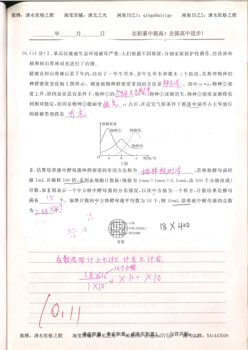 4.衡水中学高考积累与改错_高二生物（第2本）_78页_高中衡水学霸笔记_高中全部赠品_错题集高中九科_生物积累与改错