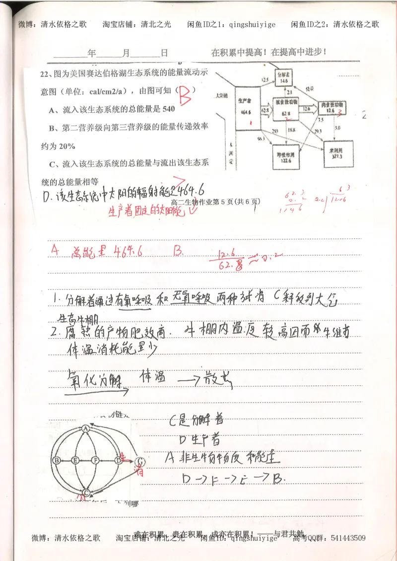 4.衡水中学高考积累与改错_高二生物（第2本）_78页_高中衡水学霸笔记_高中全部赠品_错题集高中九科_生物积累与改错