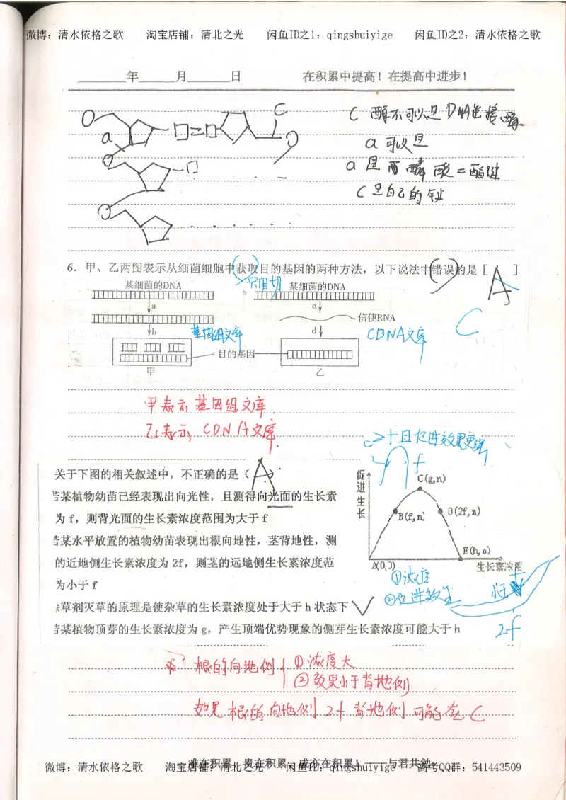 4.衡水中学高考积累与改错_高二生物（第2本）_78页_高中衡水学霸笔记_高中全部赠品_错题集高中九科_生物积累与改错