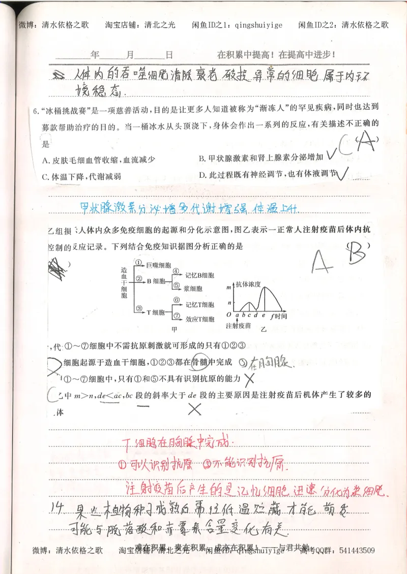 4.衡水中学高考积累与改错_高二生物（第2本）_78页_高中衡水学霸笔记_高中全部赠品_错题集高中九科_生物积累与改错