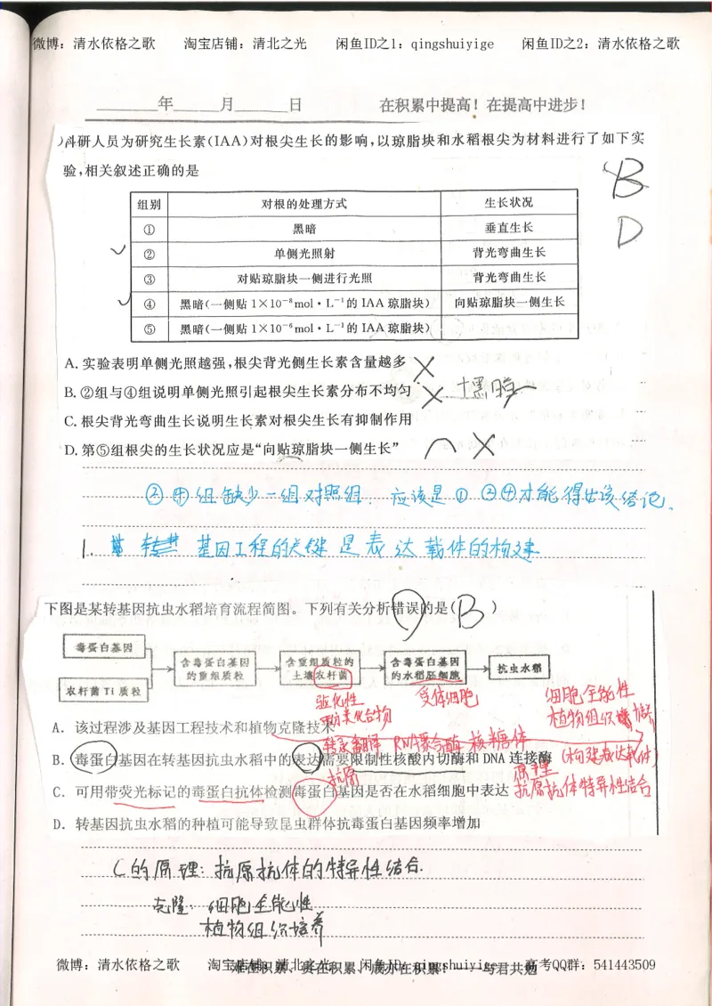4.衡水中学高考积累与改错_高二生物（第2本）_78页_高中衡水学霸笔记_高中全部赠品_错题集高中九科_生物积累与改错