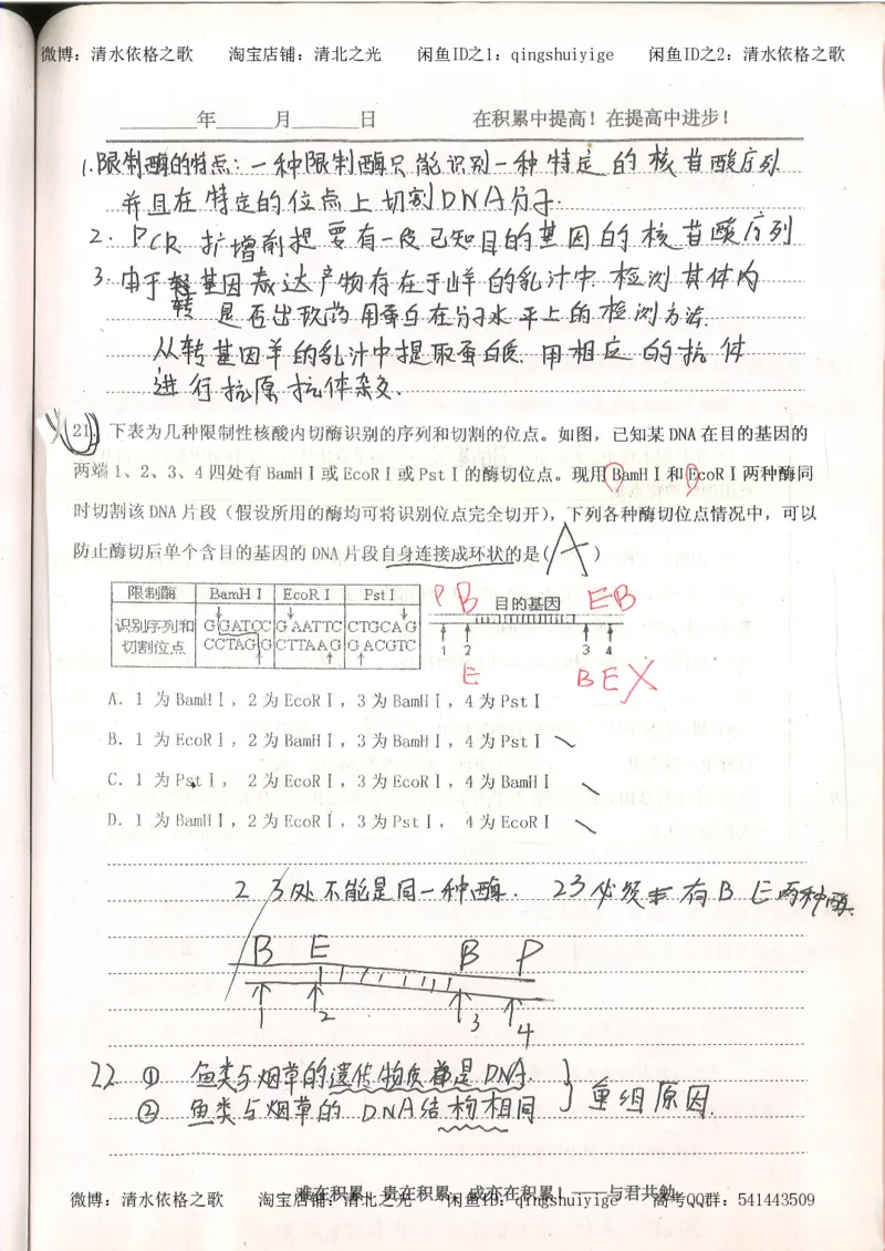4.衡水中学高考积累与改错_高二生物（第2本）_78页_高中衡水学霸笔记_高中全部赠品_错题集高中九科_生物积累与改错