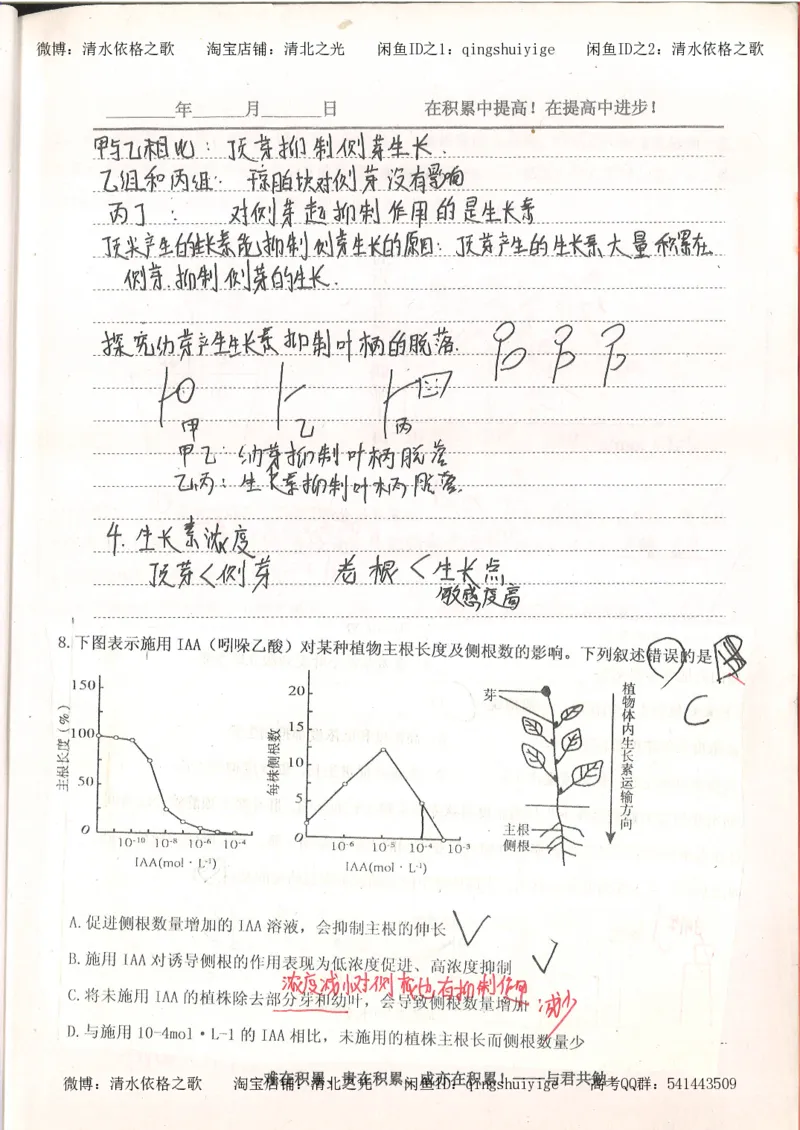 4.衡水中学高考积累与改错_高二生物（第2本）_78页_高中衡水学霸笔记_高中全部赠品_错题集高中九科_生物积累与改错
