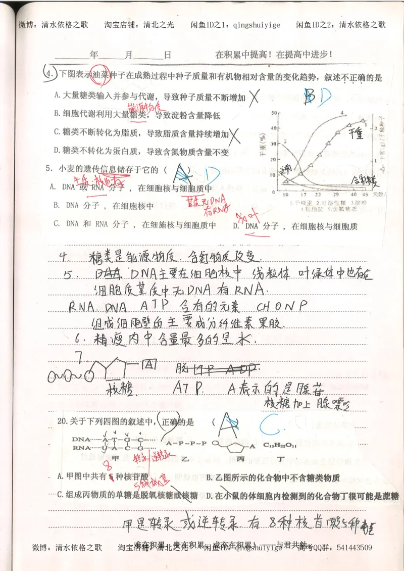 4.衡水中学高考积累与改错_高二生物（第2本）_78页_高中衡水学霸笔记_高中全部赠品_错题集高中九科_生物积累与改错