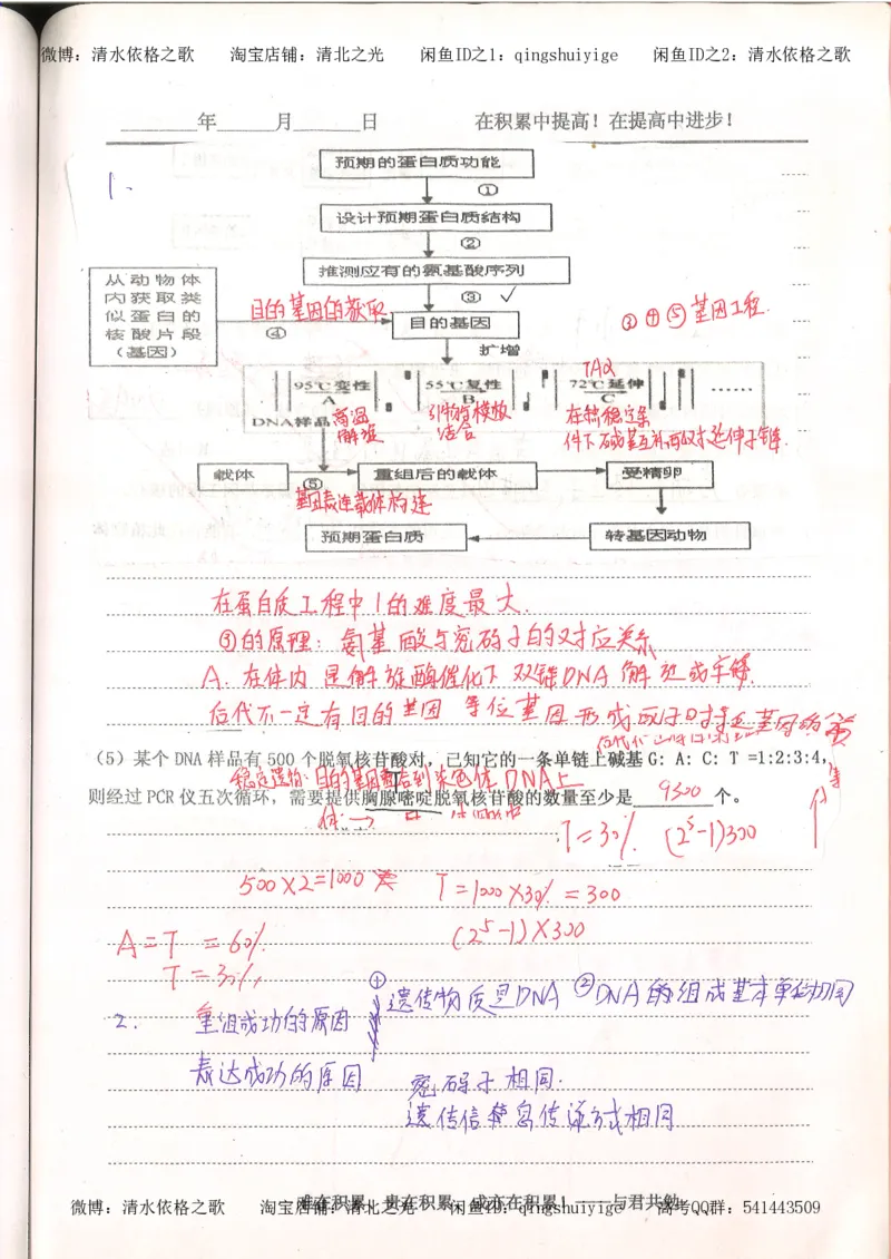 4.衡水中学高考积累与改错_高二生物（第2本）_78页_高中衡水学霸笔记_高中全部赠品_错题集高中九科_生物积累与改错