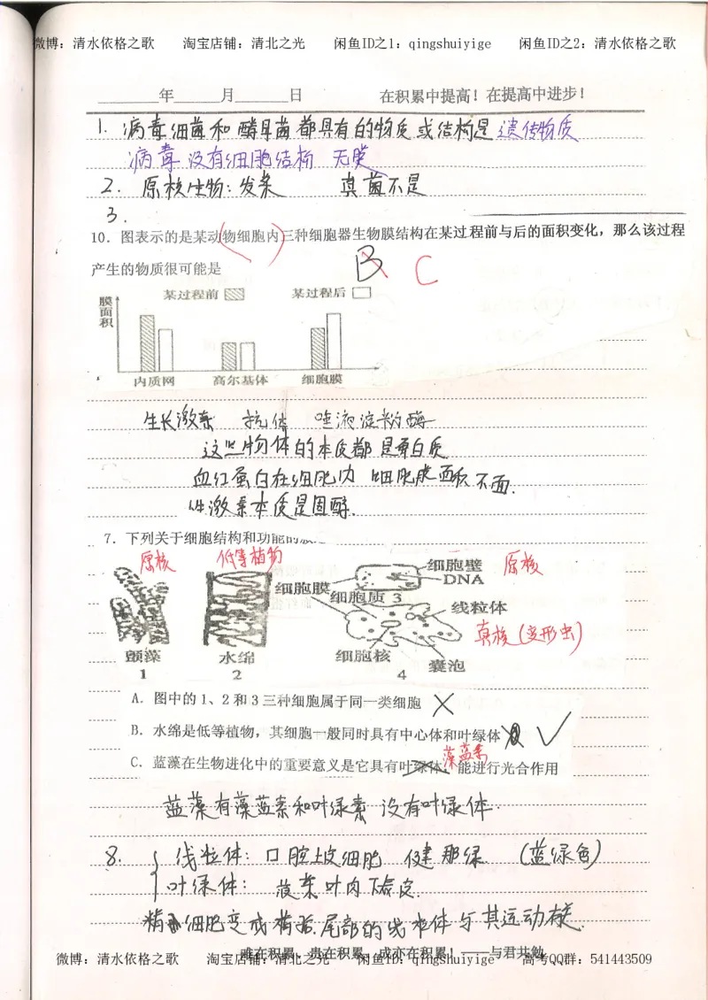 4.衡水中学高考积累与改错_高二生物（第2本）_78页_高中衡水学霸笔记_高中全部赠品_错题集高中九科_生物积累与改错