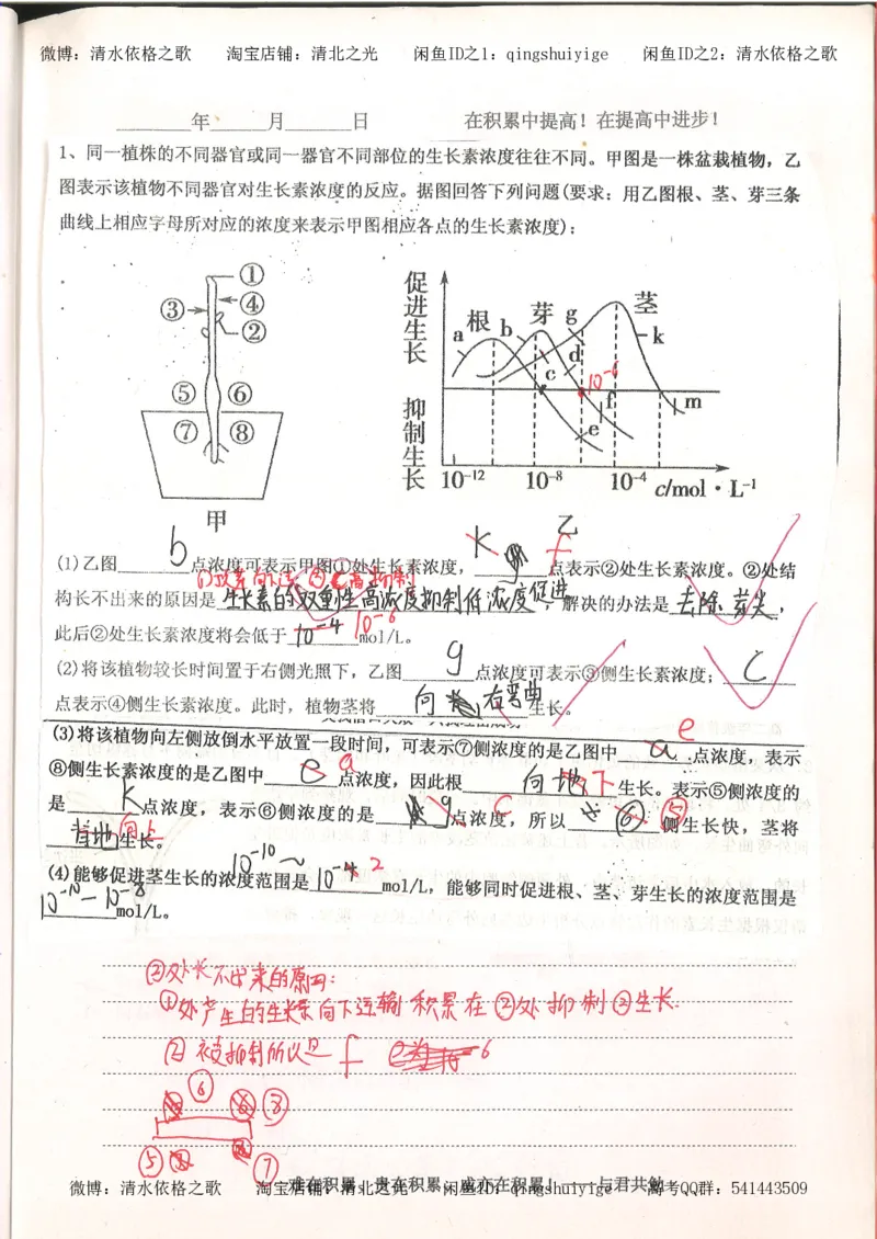 4.衡水中学高考积累与改错_高二生物（第2本）_78页_高中衡水学霸笔记_高中全部赠品_错题集高中九科_生物积累与改错