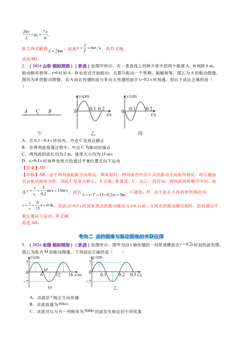 专题15机械振动与机械波（讲义）（解析版）_4.2025物理总复习_2024年新高考资料_2.2024二轮复习_2024年高考物理二轮复习讲练测（新教材新高考）