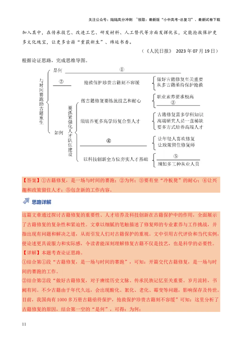 模板09论证思路类题型（答题模板）解析版_02中考总复习（2026版更新中）_01-语文-中考总复习_2025年中考资料_2025年中考语文答题方法模板