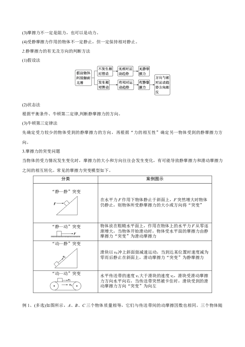 第一讲重力、弹力、摩擦力（解析版）_4.2025物理总复习_2023年新高复习资料_一轮复习_2023年高三物理一轮复习精讲精练278111462_第二章相互作用