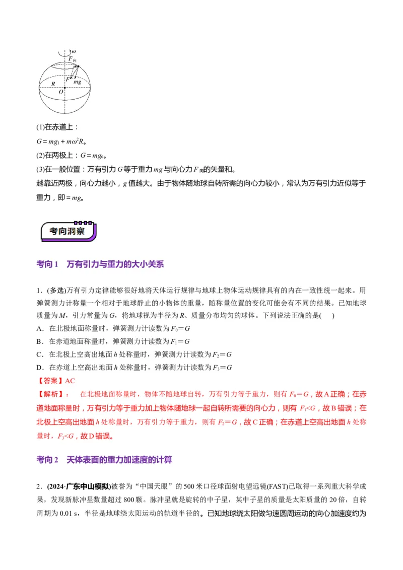 第17讲万有引力定律及其应用（讲义）（解析版）_4.2025物理总复习_2025年新高考资料_一轮复习_2025年高考物理一轮复习讲练测（新教材新高考）
