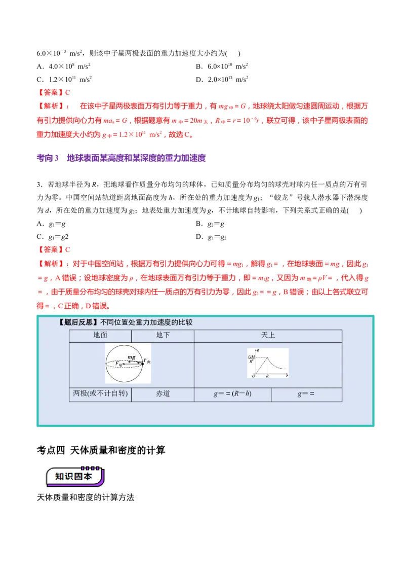 第17讲万有引力定律及其应用（讲义）（解析版）_4.2025物理总复习_2025年新高考资料_一轮复习_2025年高考物理一轮复习讲练测（新教材新高考）