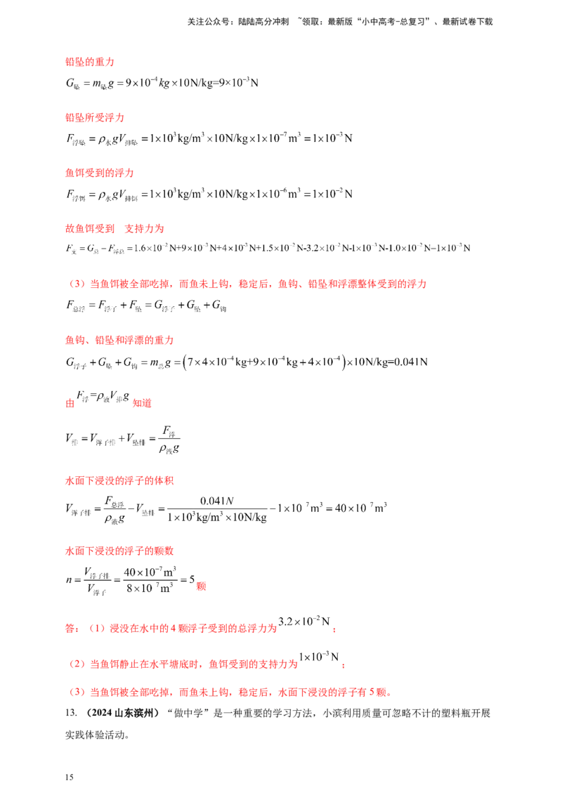 模块四应用专题47独特亮点问题（解析版）_02中考总复习（2026版更新中）_04-物理-中考总复习_2025年中考复习资料_（2025中考全国通用）2024年中考物理真题分类汇编