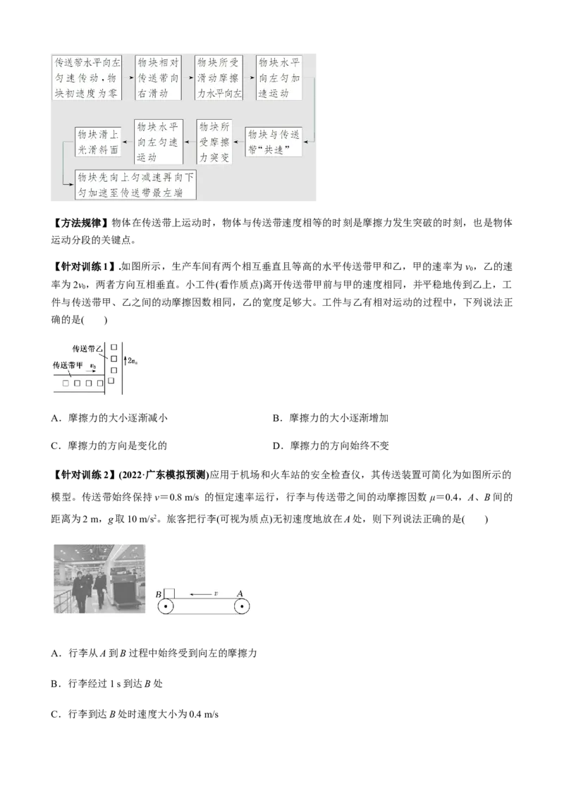专题4.4传送带模型（原卷版）_4.2025物理总复习_2023年新高复习资料_二轮复习_2023届高考物理二、三轮复习总攻略290387341_专题4.4传送带模型-2023届高考物理二、三轮复习总攻略