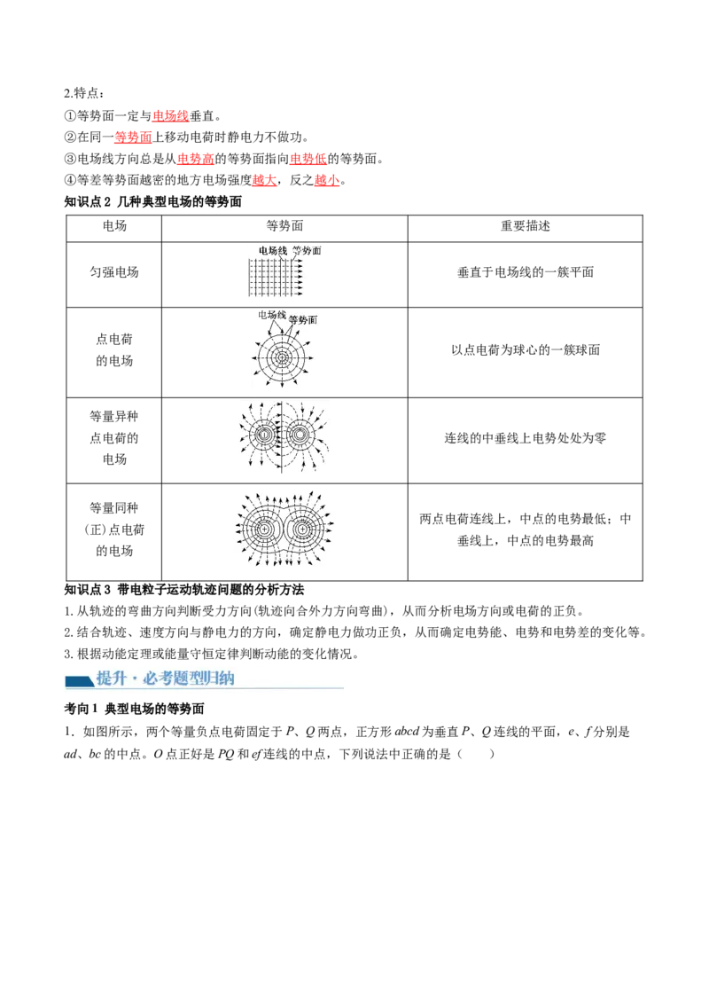 第38讲静电能的性质（讲义）（解析版）_4.2025物理总复习_2024年新高考资料_1.2024一轮复习_2024年高考物理一轮复习讲练测（新教材新高考）_第38讲静电能的性质（讲义）