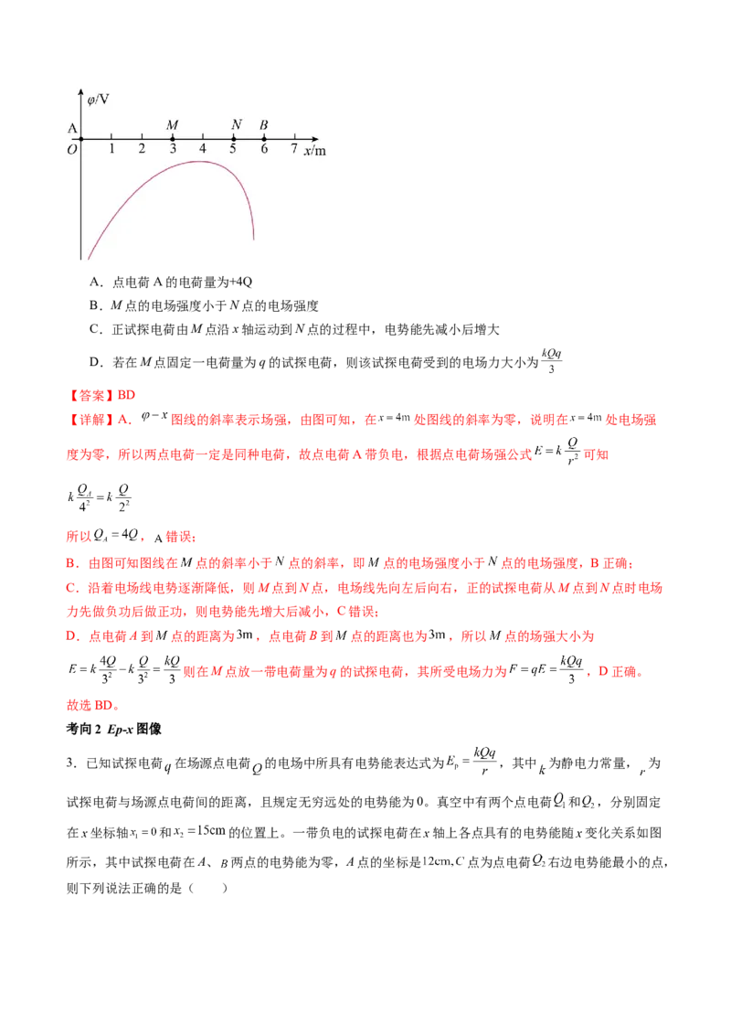 第38讲静电能的性质（讲义）（解析版）_4.2025物理总复习_2024年新高考资料_1.2024一轮复习_2024年高考物理一轮复习讲练测（新教材新高考）_第38讲静电能的性质（讲义）