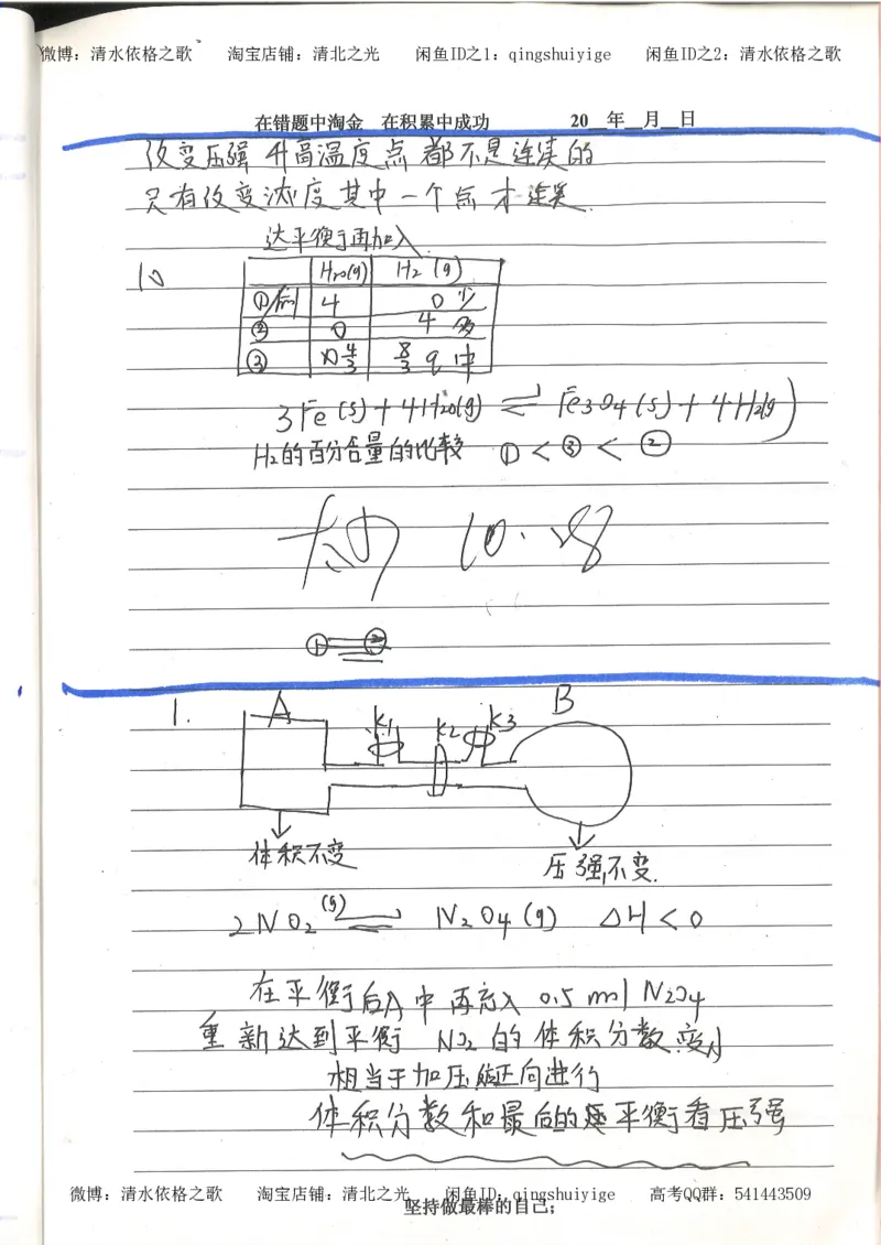 7.衡水中学高考积累与改错_高三化学（第3本）_109页_高中衡水学霸笔记_高中全部赠品_错题集高中九科_化学积累与改错