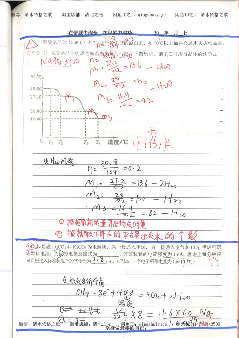 7.衡水中学高考积累与改错_高三化学（第3本）_109页_高中衡水学霸笔记_高中全部赠品_错题集高中九科_化学积累与改错