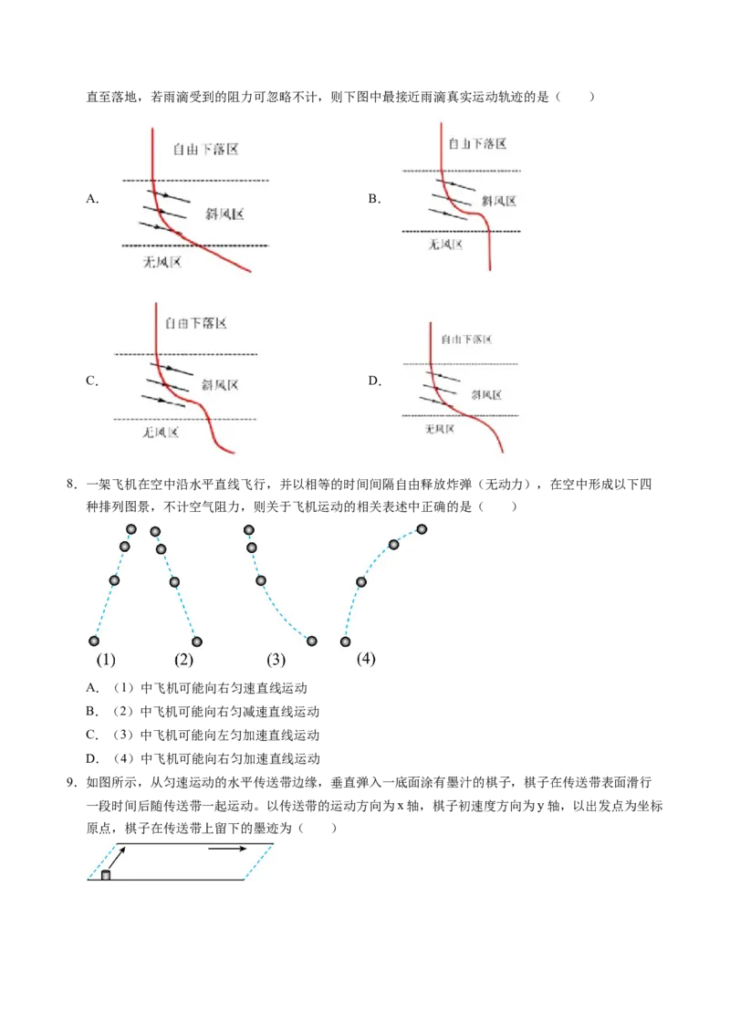 押第1题：曲线运动-备战2024年高考物理临考题号押题（（辽宁、黑龙江、吉林专用））（原卷版）_4.2025物理总复习_2024年新高考资料_5.2024三轮冲刺