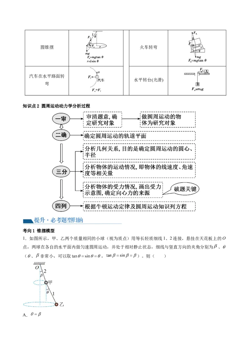 第18讲圆周运动（讲义）（解析版）_4.2025物理总复习_2024年新高考资料_1.2024一轮复习_2024年高考物理一轮复习讲练测（新教材新高考）_第18讲圆周运动（讲义）