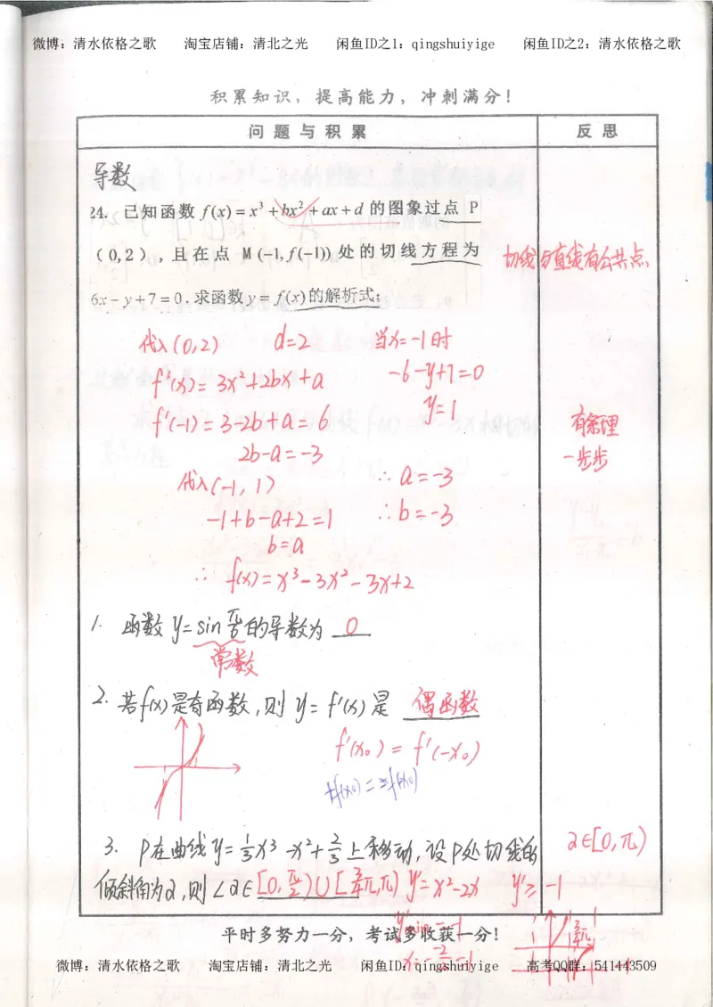 4.衡水中学高考积累与改错_高二数学（第2本）_86页_高中衡水学霸笔记_高中全部赠品_错题集高中九科_数学积累与改错