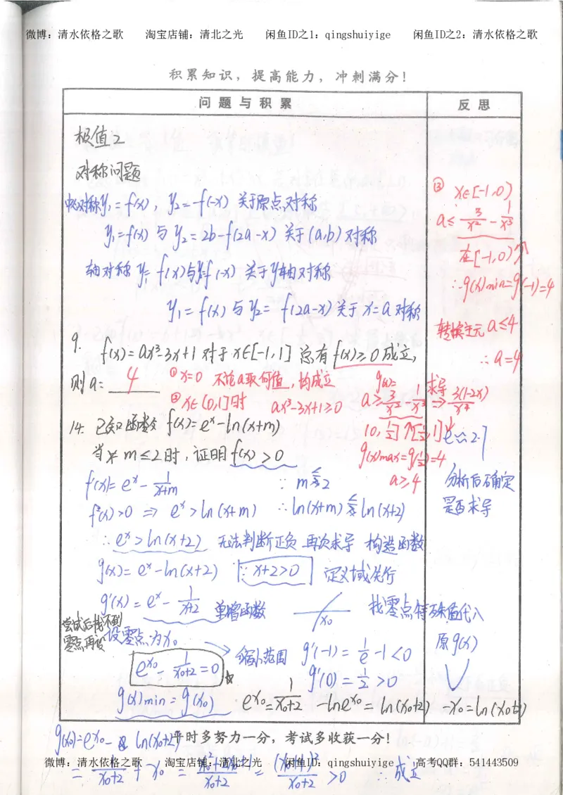 4.衡水中学高考积累与改错_高二数学（第2本）_86页_高中衡水学霸笔记_高中全部赠品_错题集高中九科_数学积累与改错