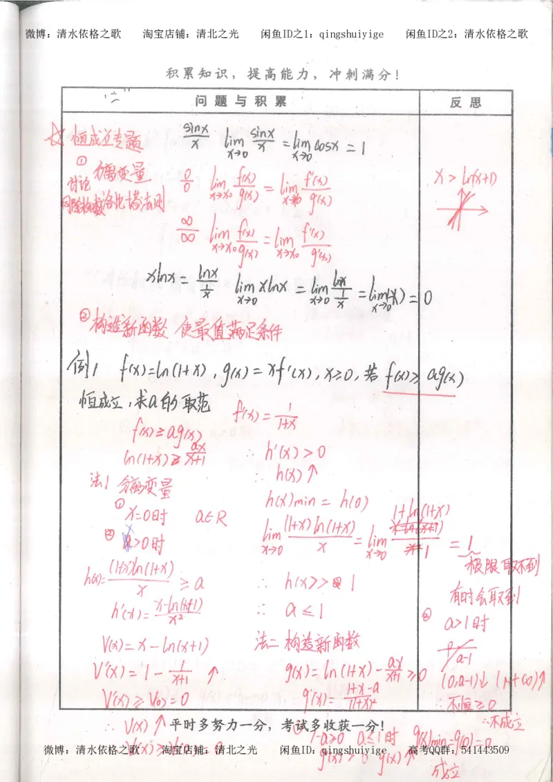 4.衡水中学高考积累与改错_高二数学（第2本）_86页_高中衡水学霸笔记_高中全部赠品_错题集高中九科_数学积累与改错