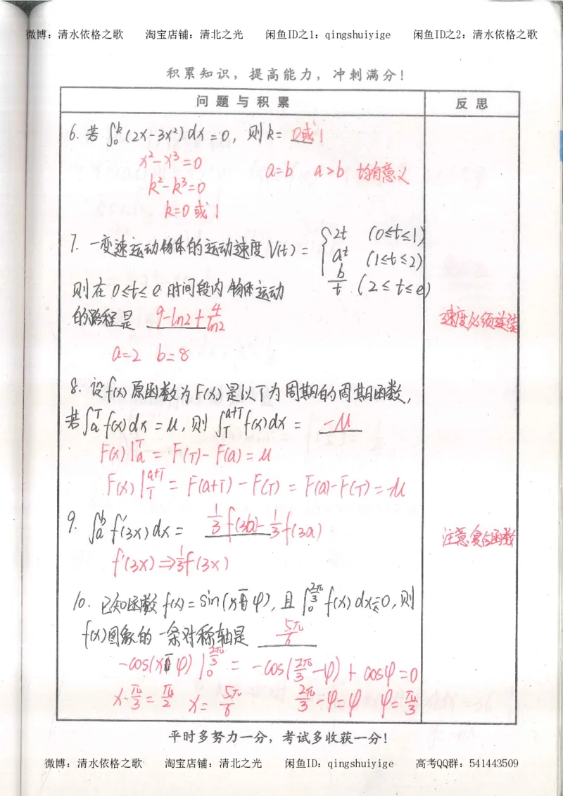 4.衡水中学高考积累与改错_高二数学（第2本）_86页_高中衡水学霸笔记_高中全部赠品_错题集高中九科_数学积累与改错