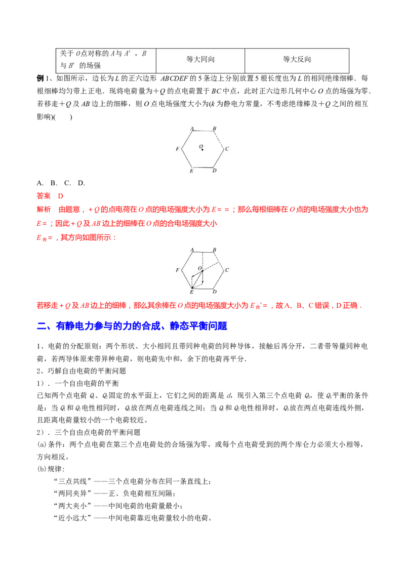 秘籍14电场的性质热点问题-备战2023年高考物理抢分秘籍（新高考专用）（解析版）_4.2025物理总复习_2023年新高复习资料_备战2023年高考物理抢分秘籍（新高考专用）