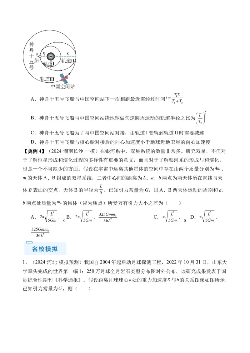 秘籍06天体运动中的五类热点问题和三大概念理解应用（原卷版）-备战2024年高考物理抢分秘籍_4.2025物理总复习_2024年新高考资料_5.2024三轮冲刺