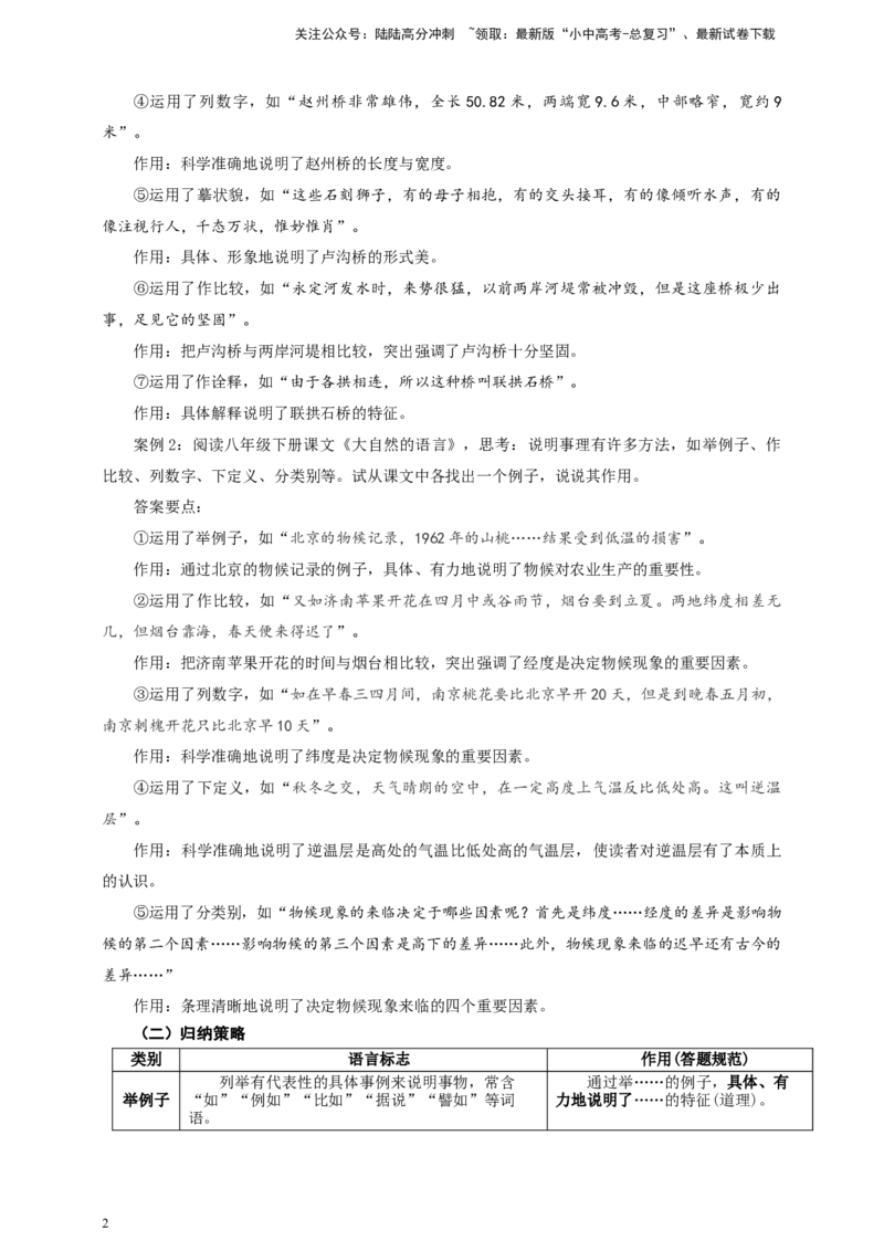 中考说明方法及其作用专题复习教学设计_02中考总复习（2026版更新中）_01-语文-中考总复习_2025年中考资料_备考2025中考语文二轮专项复习课件+教案+导学案