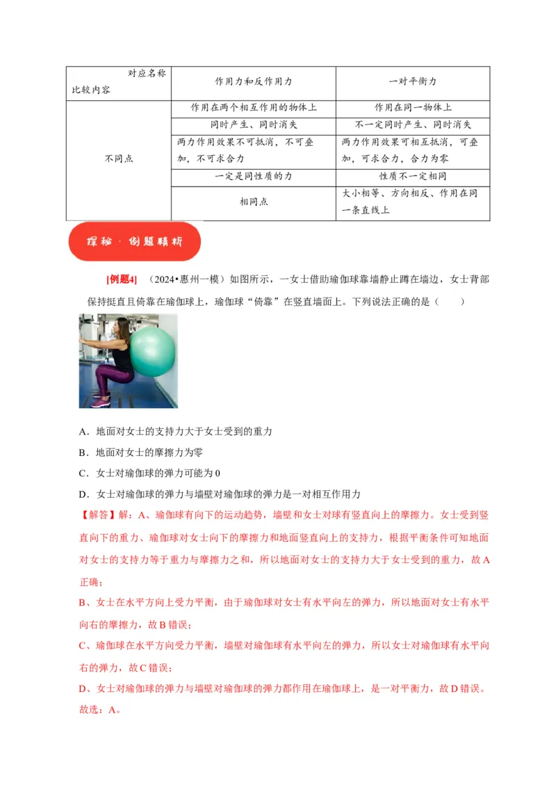 第6讲　牛顿第一定律牛顿第三定律（解析版）_4.2025物理总复习_2025年新高考资料_一轮复习_2025届高考物理一轮复习考点精讲精练（全国通用）（完结）