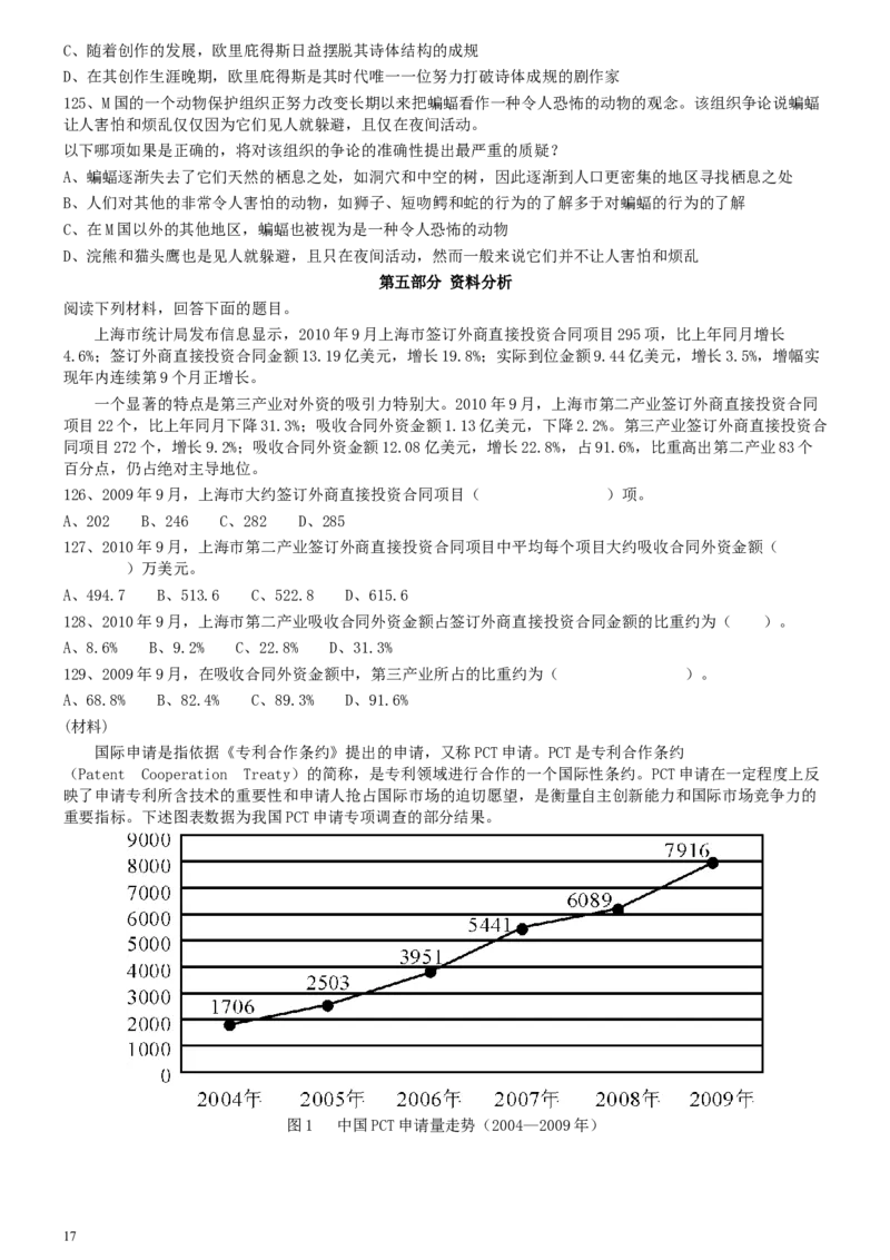 2011年0319上海公务员考试《行测》真题（B卷）_34省+国考真题_此文件夹为word版,不推荐使用_此word版为,不推荐使用_此word版为,不推荐使用_题目