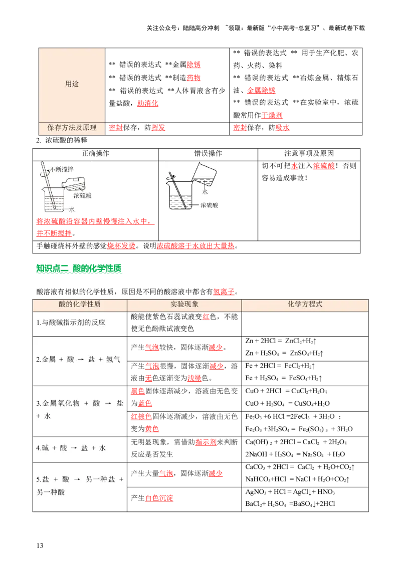 主题二物质的性质和应用Ⅳ━━━常见的酸碱盐（讲练）（解析版）_02中考总复习（2026版更新中）_05-化学-中考总复习_2025年中考复习资料_2025中考二轮课件ppt+讲义+练习化学_讲义+练习