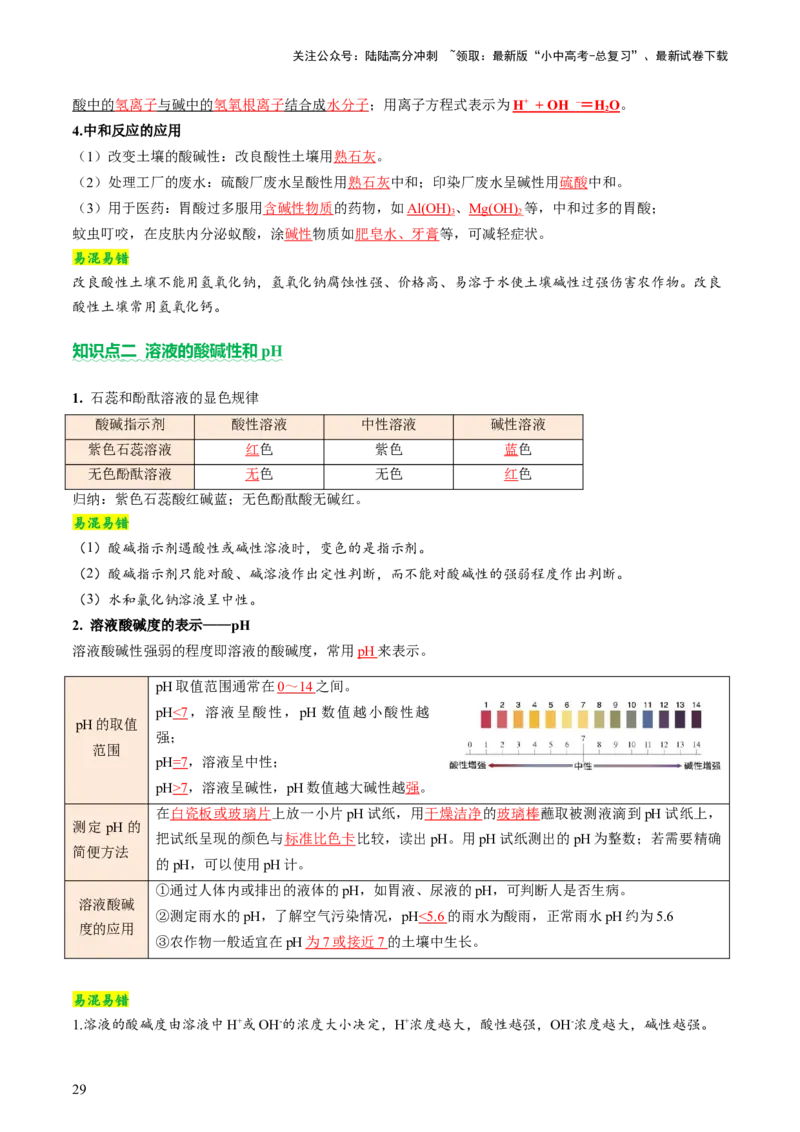 主题二物质的性质和应用Ⅳ━━━常见的酸碱盐（讲练）（解析版）_02中考总复习（2026版更新中）_05-化学-中考总复习_2025年中考复习资料_2025中考二轮课件ppt+讲义+练习化学_讲义+练习