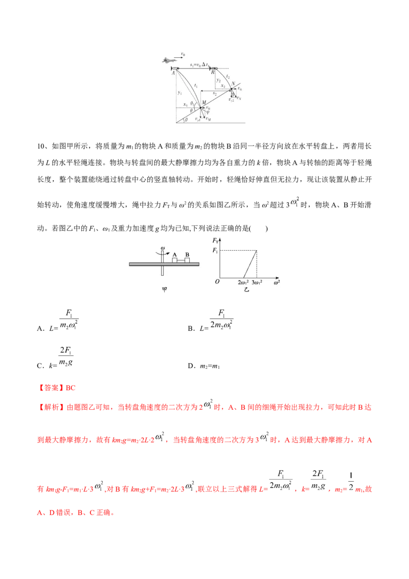 曲线运动章末测试（解析版）_4.2025物理总复习_2023年新高复习资料_一轮复习_2023年高三物理一轮复习精讲精练278111462_第四章曲线运动