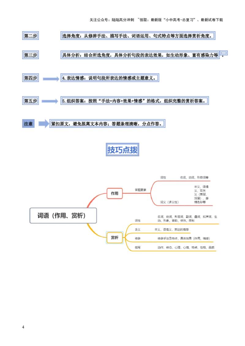模板04词语、句子、段落（作用、赏析）类题型（答题模板）解析版_02中考总复习（2026版更新中）_01-语文-中考总复习_2025年中考资料_2025年中考语文答题方法模板
