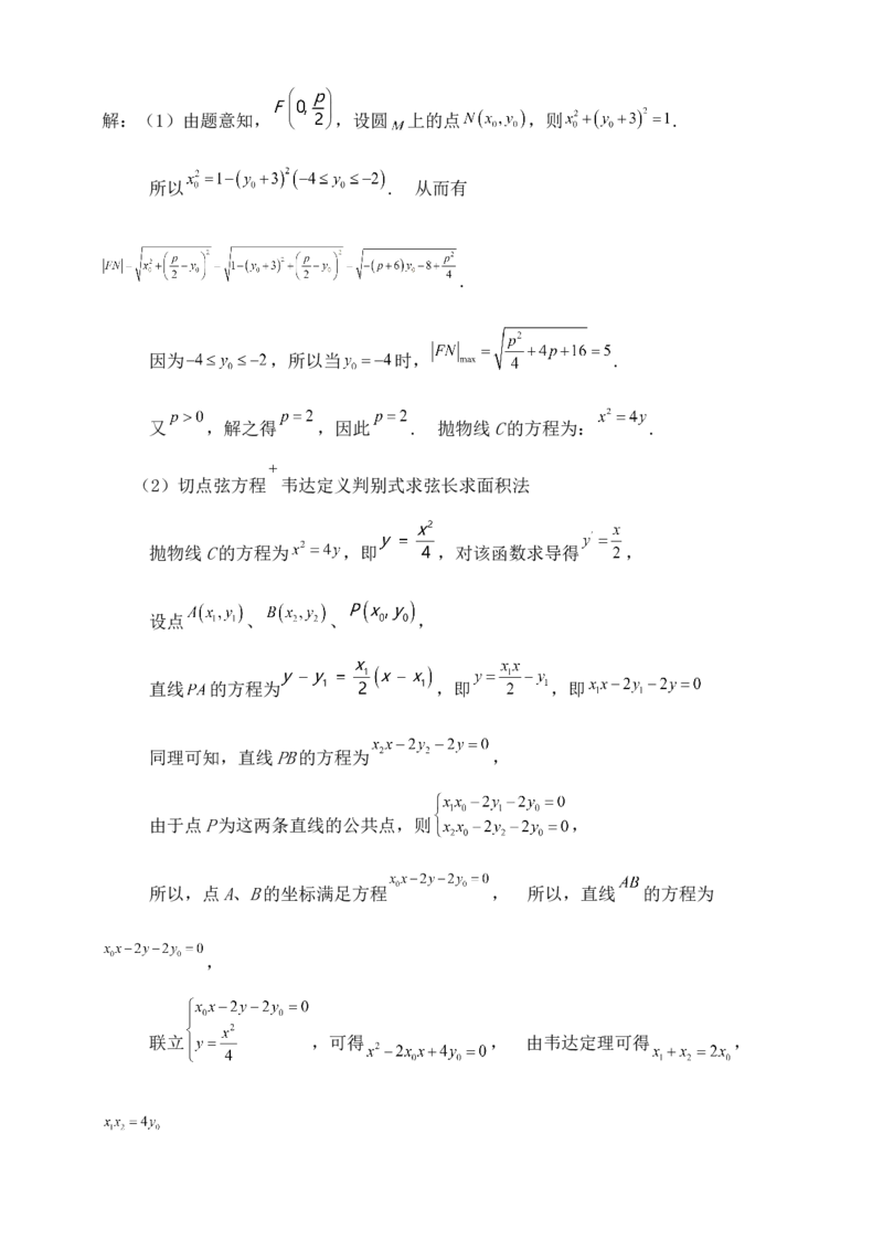 2025高考总复习专项复习--圆锥曲线的方程专题六_2.2025数学总复习_2025年新高考资料_专项复习_2025高考总复习专项复习之圆锥曲线的方程专题（完结）