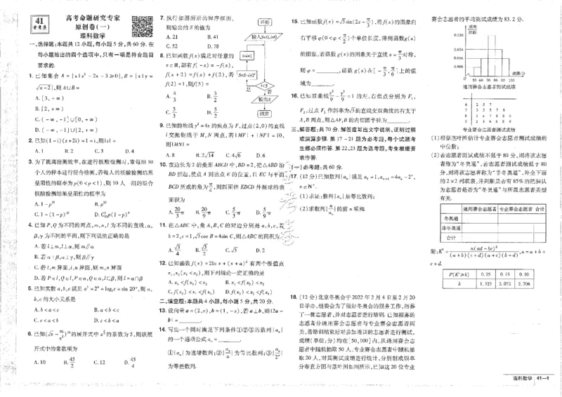 2023理科&mdash;金考卷45套_2.2025数学总复习_数学高考模拟题_2023年模拟题_老高考_理科数学&middot;全国甲卷2023金考卷