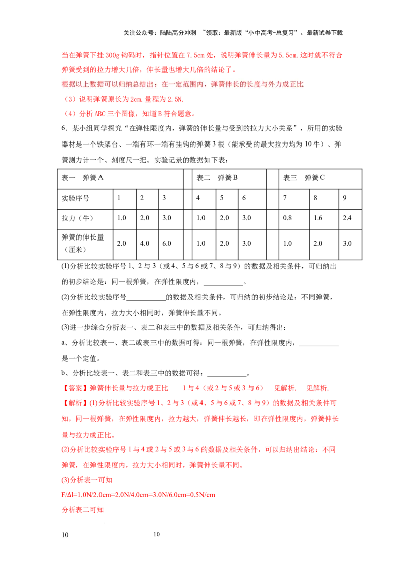 必考实验06.用弹簧测力计测量力（解析版）_02中考总复习（2026版更新中）_04-物理-中考总复习_2025年中考复习资料_2025年物理中考二轮复习21个必考12个常考实验三题型新考法专项精练