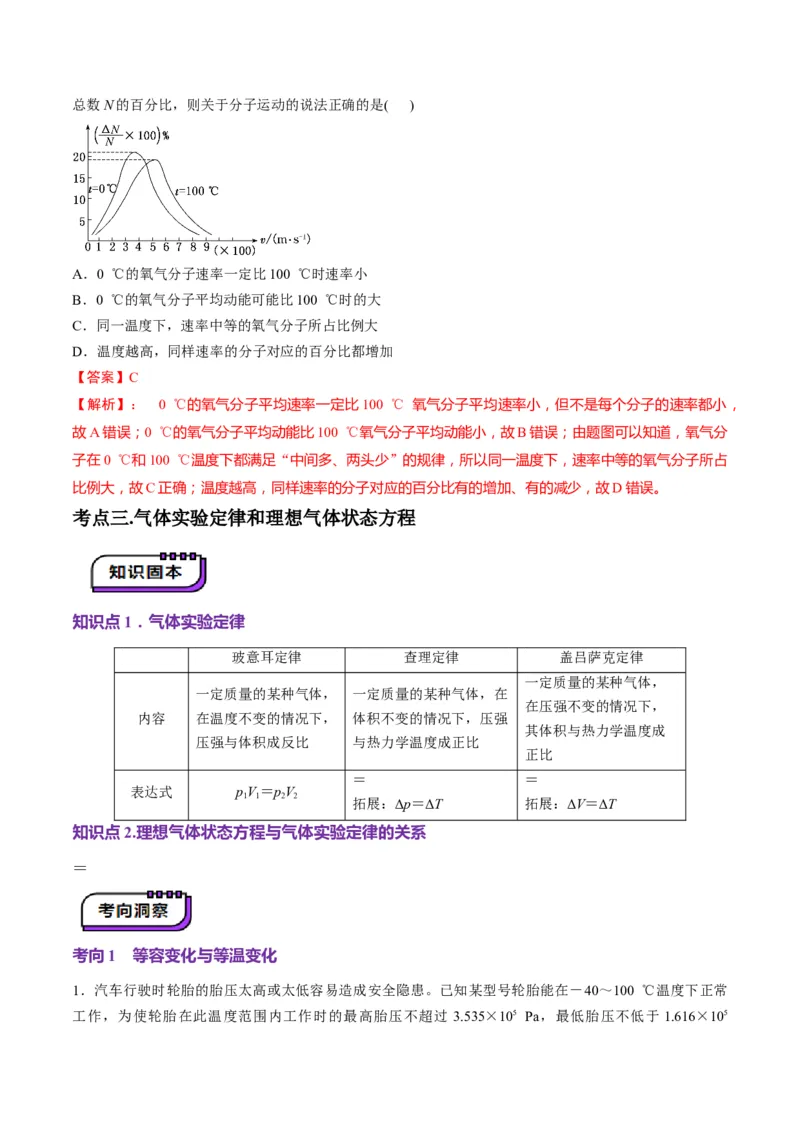 第63讲热学基础（讲义）（解析版）_4.2025物理总复习_2025年新高考资料_一轮复习_2025年高考物理一轮复习讲练测（新教材新高考）
