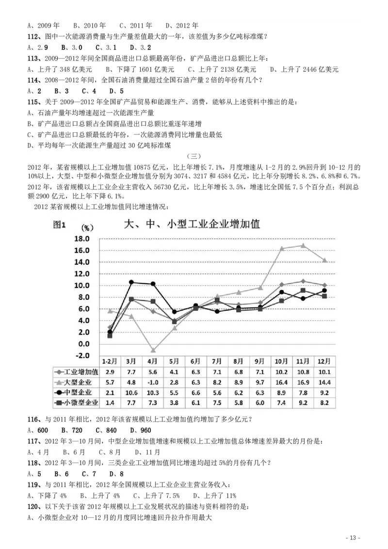 2014年412联考《行测》真题（湖北卷）_34省+国考真题_34省考+国考pdf版推荐用这个版本_34省行测+申论真题pdf推荐用这个版本_湖北公务员考试真题pdf版_题目