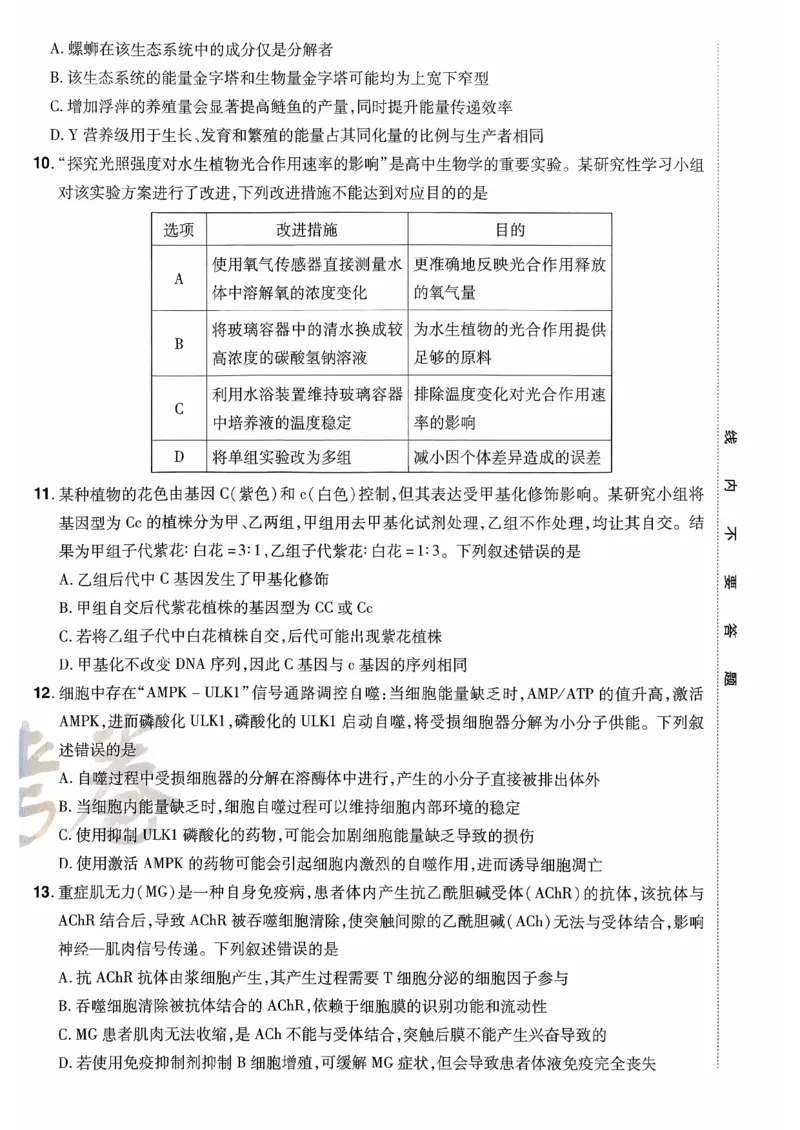2026金考卷百校联盟高考领航卷生物试卷六（新教材不定项选择题版）_2026版金考卷&middot;百校联盟高考领航卷（全科）_2026版金考卷&middot;百校联盟高考领航卷生物（单选+不定项）