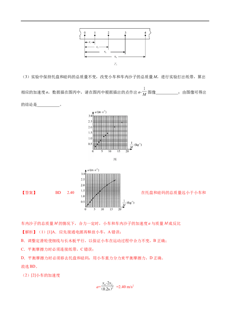 实验04探究加速度与物体受力、物体质量的关系&mdash;&mdash;全攻略备战2023年高考物理一轮重难点复习（解析版）_4.2025物理总复习_2023年新高复习资料_一轮复习