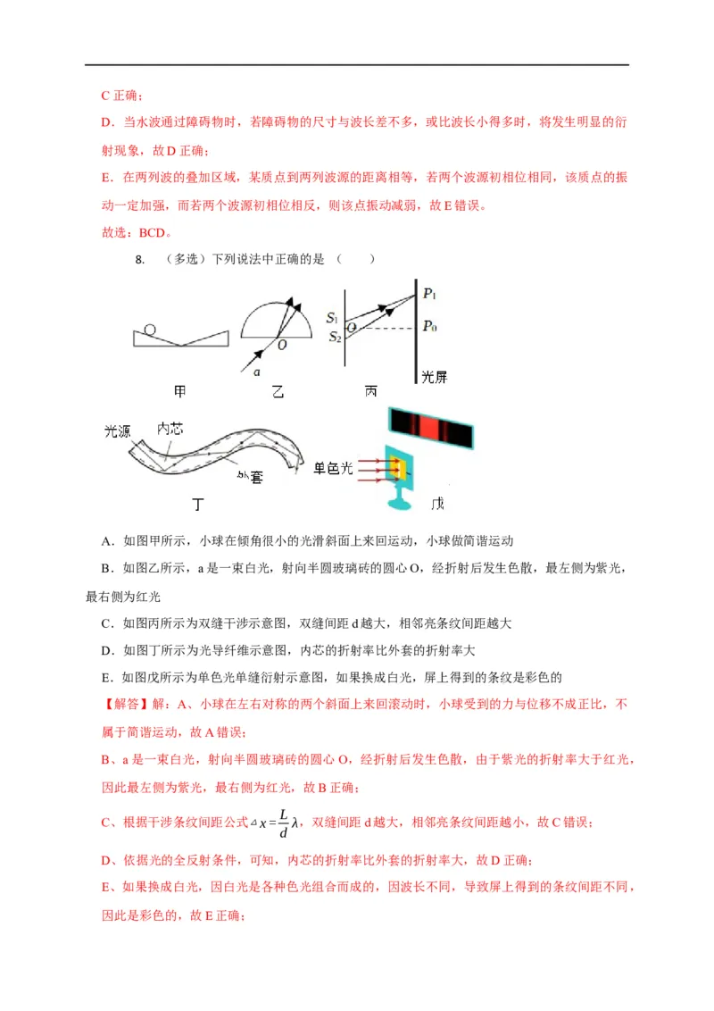 第99讲光的衍射与偏振（解析版）_4.2025物理总复习_2023年新高复习资料_专项复习_2023届高三物理高考复习101微专题模型精讲精练