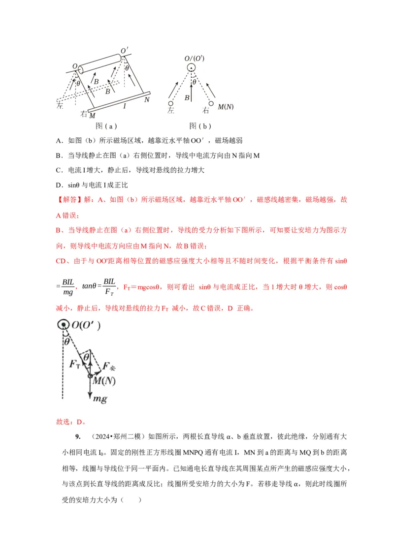 第21讲　磁场的描述磁场对电流的作用（解析版）_4.2025物理总复习_2025年新高考资料_一轮复习_2025届高考物理一轮复习考点精讲精练（全国通用）（完结）