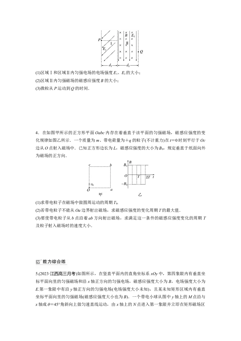 第11章专题强化练211　带电粒子在叠加场和交变电、磁场中的运动_4.2025物理总复习_2024年新高考资料_1.2024一轮复习_2024年高考物理一轮复习讲义（新人教版）_学生版在此文件夹